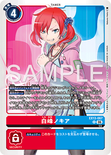 DCG-EX13-067 R TAMER 白峰ノキア