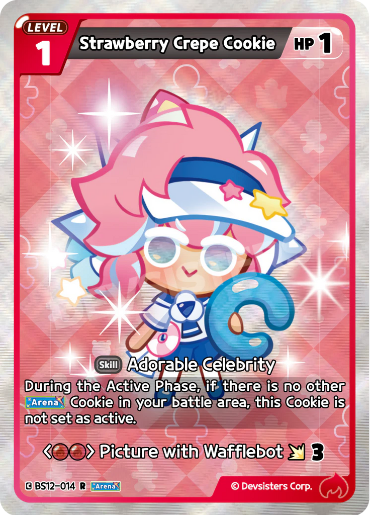 CRB-BS12-014 R Strawberry Crepe Cookie