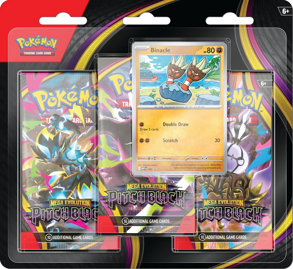 Pokémon TCG: [ME05] Mega Evolution - Pitch Black 3-Blister Set (Binacle)