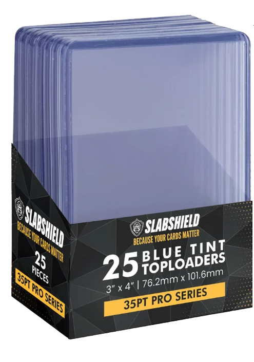 SlabShield 25ct Blue Tint Regular Toploader (3" X 4")