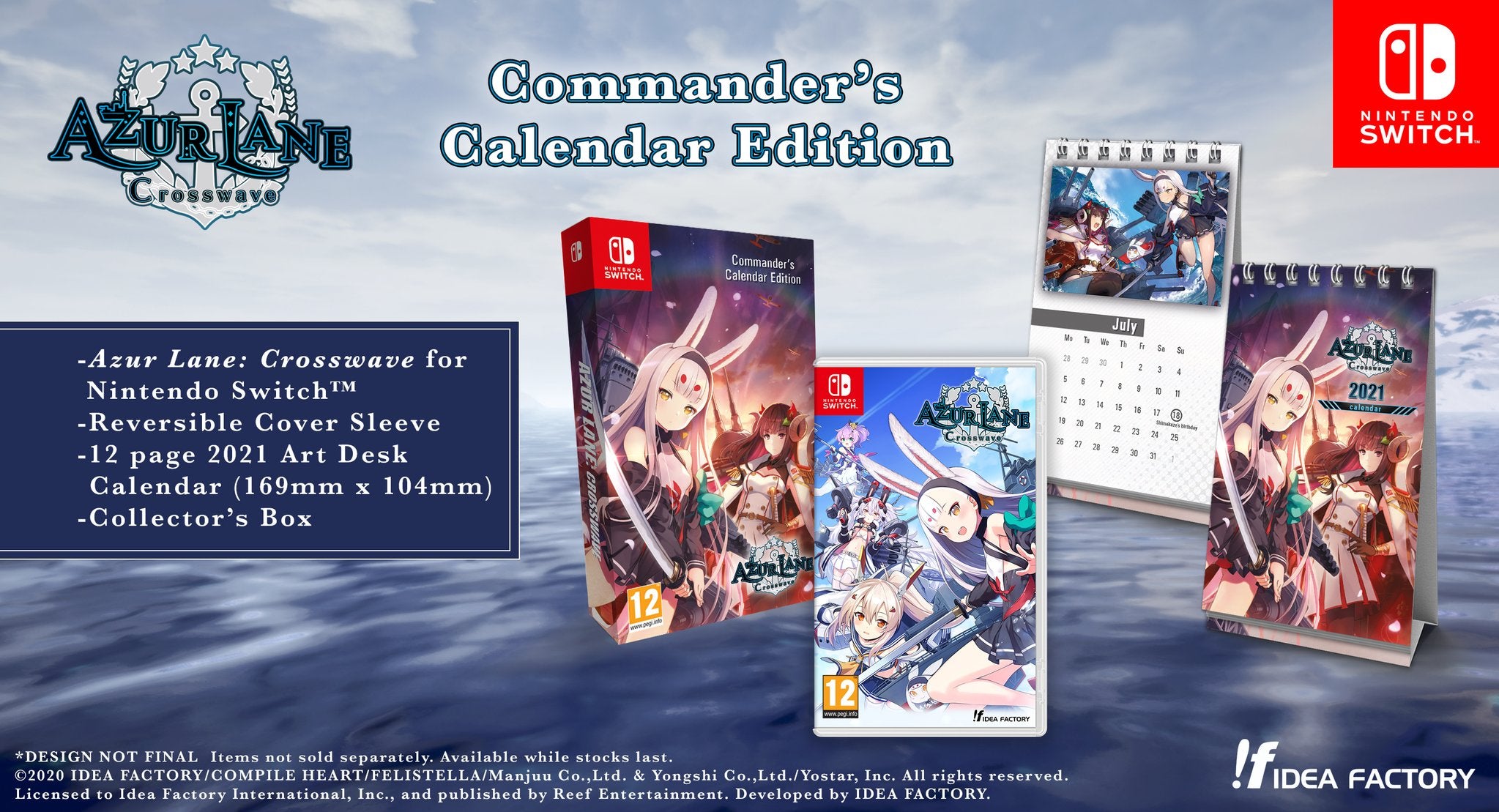NS Azure Lane Crosswave Commanders Calendar Edition Game Academia