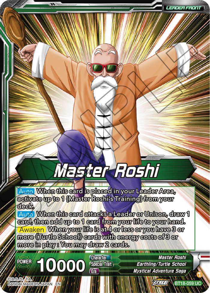 Android 18 Gas Master Roshi DBSCG-BT18-059 UC Master Roshi | Game Academia Singapore