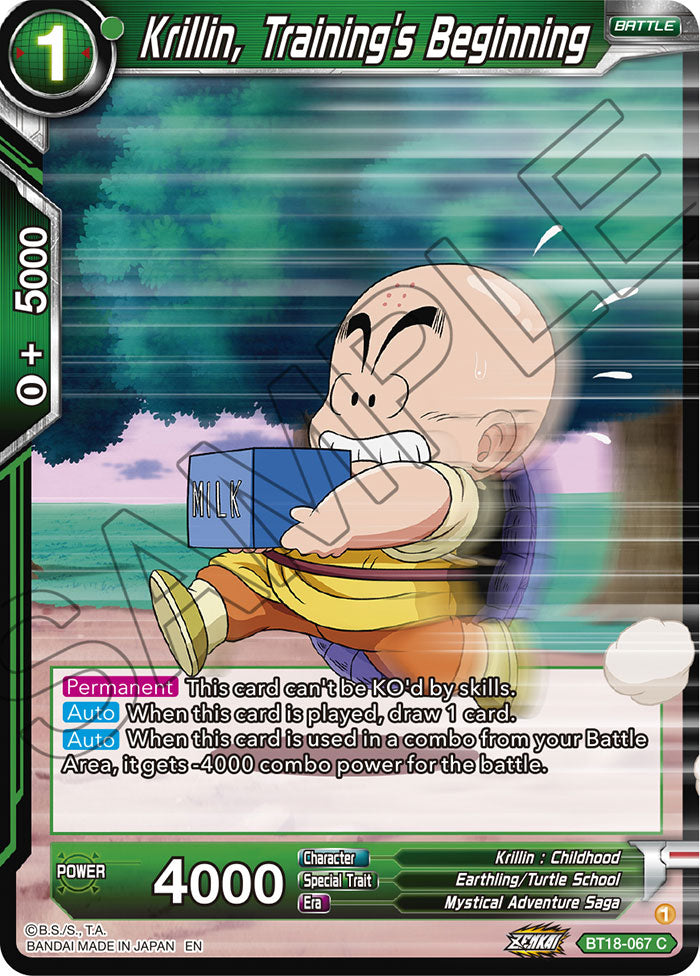 DBSCG-BT18-067 C Krillin, Training's Beginning