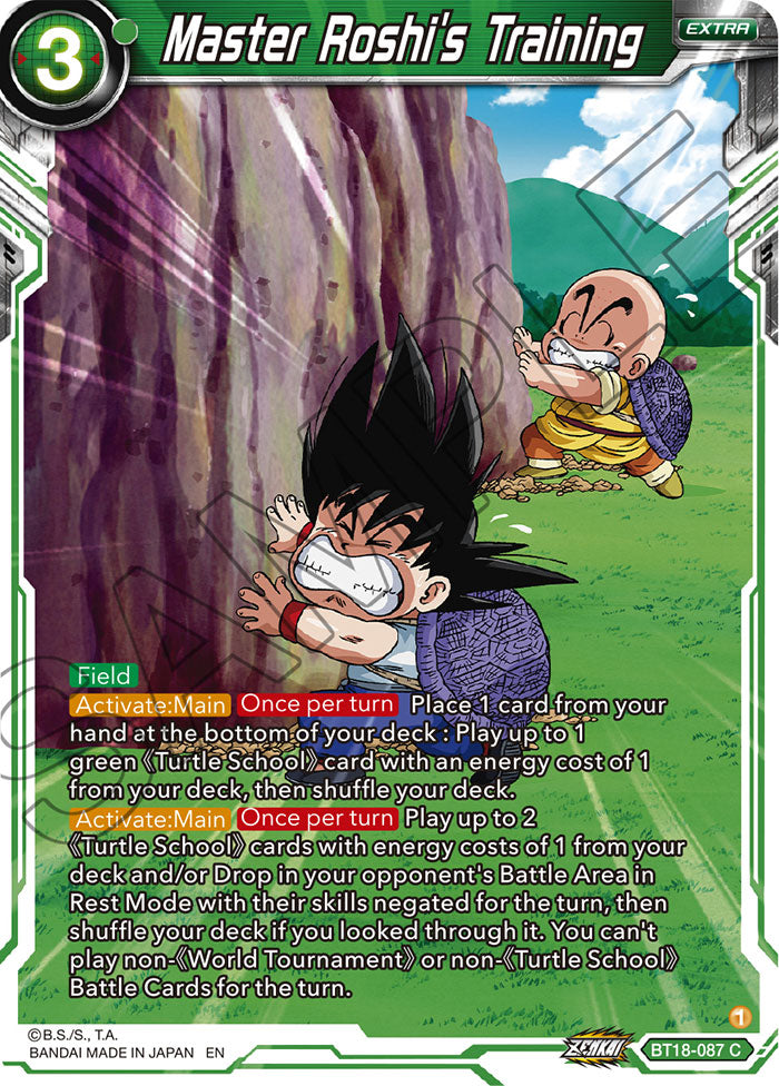 DBSCG-BT18-087 C Master Roshi's Training