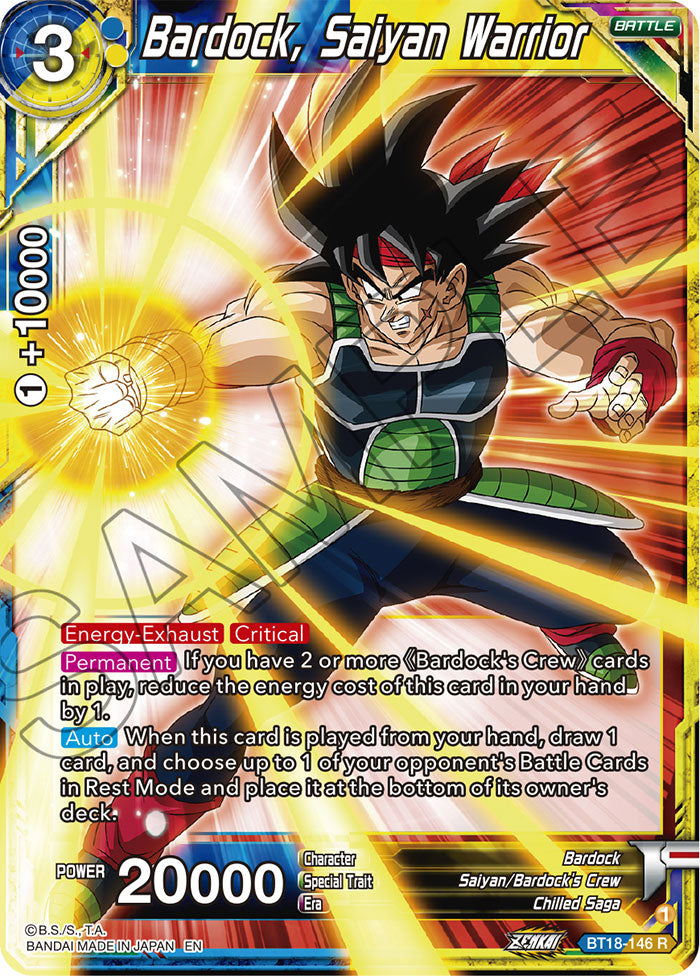 DBSCG-BT18-146 R Bardock, Saiyan Warrior