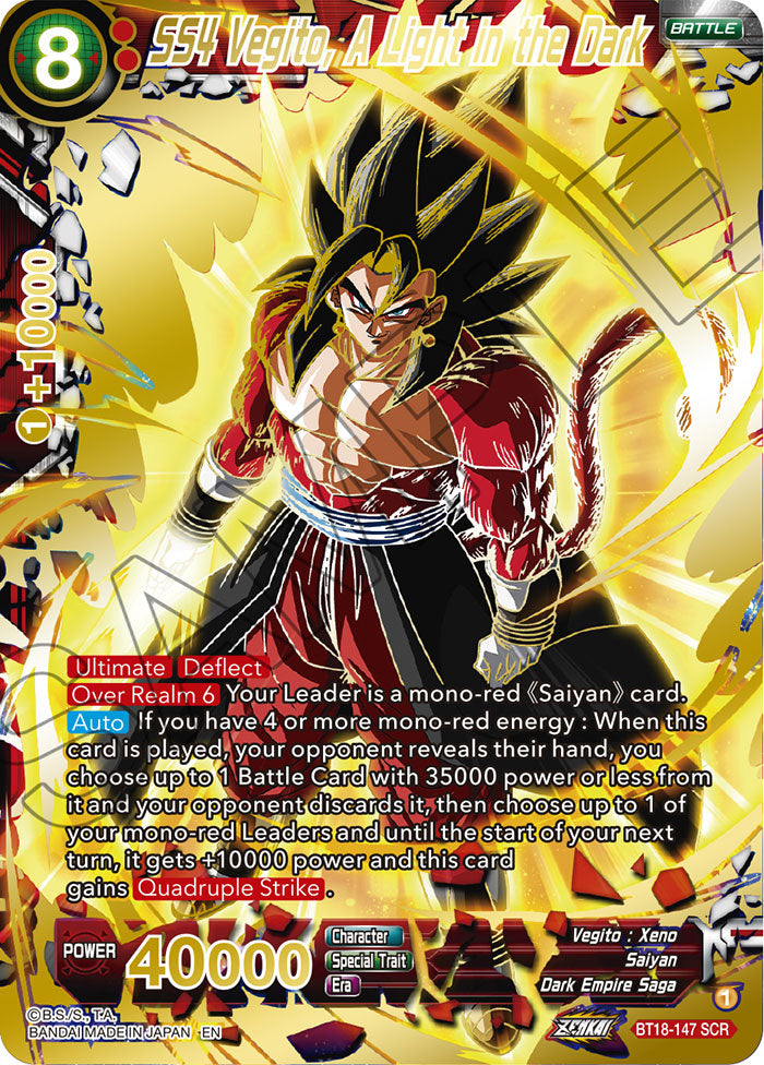 DBSCG-BT18-147 SCR SS4 Vegito, A Light in the Dark