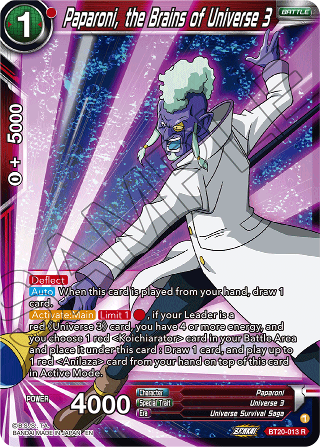 DBSCG-BT20-013 R Paparoni, the Brains of Universe 3