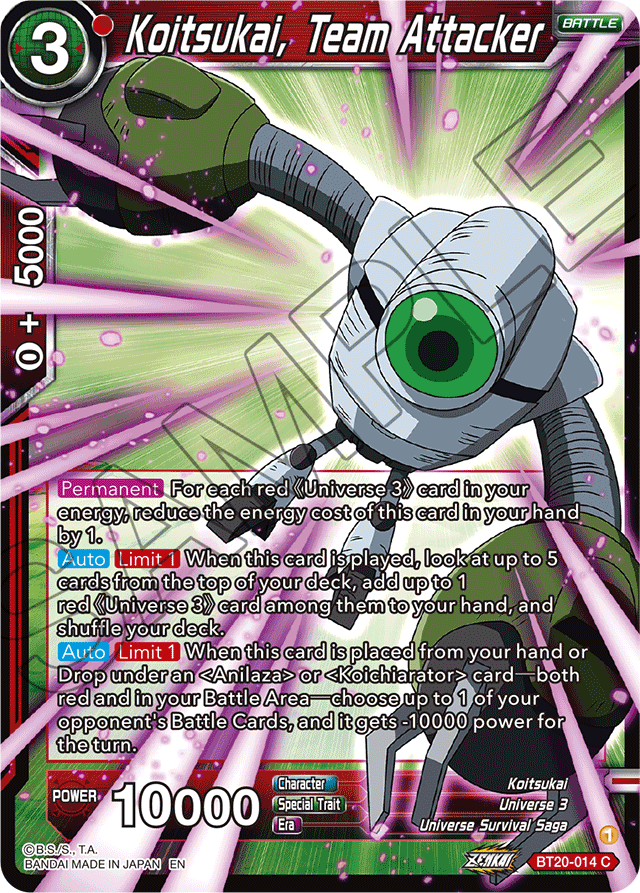 DBSCG-BT20-014 C Koitsukai, Team Attacker
