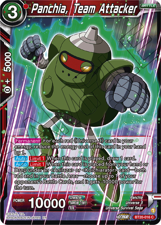 DBSCG-BT20-016 C Panchia, Team Attacker