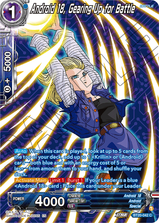 DBSCG-BT20C-042 C Android 18, Gearing Up for Battle
