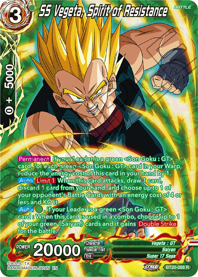 DBSCG-BT20C-068 R SS Vegeta, Spirit of Resistance