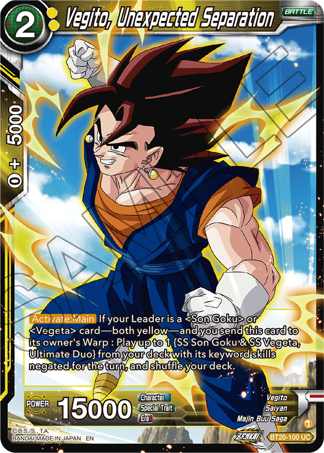 DBSCG-BT20-100 UC Vegito, Unexpected Separation