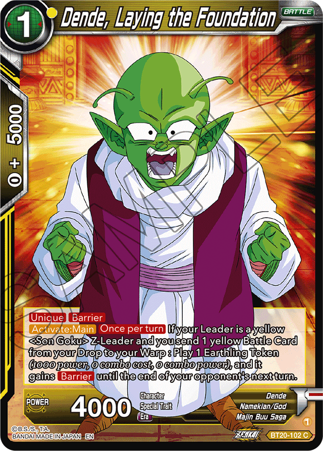 DBSCG-BT20-102 C Dende, Laying the Foundation