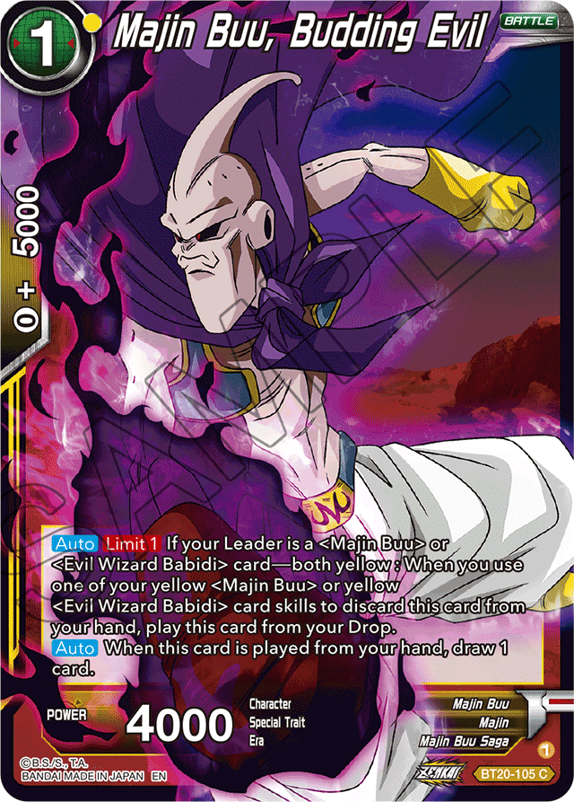 DBSCG-BT20-105 C Majin Buu, Budding Evil