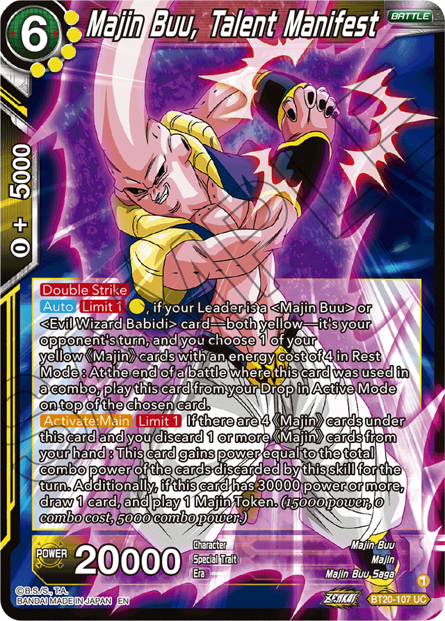 DBSCG-BT20-107 UC Majin Buu, Talent Manifest