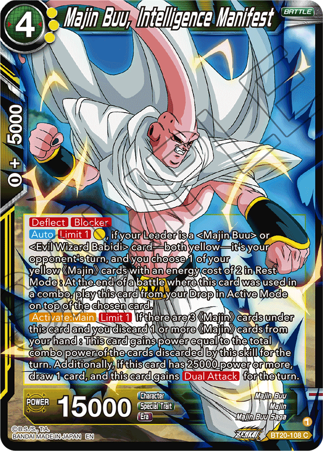 DBSCG-BT20-108 C Majin Buu, Intelligence Manifest