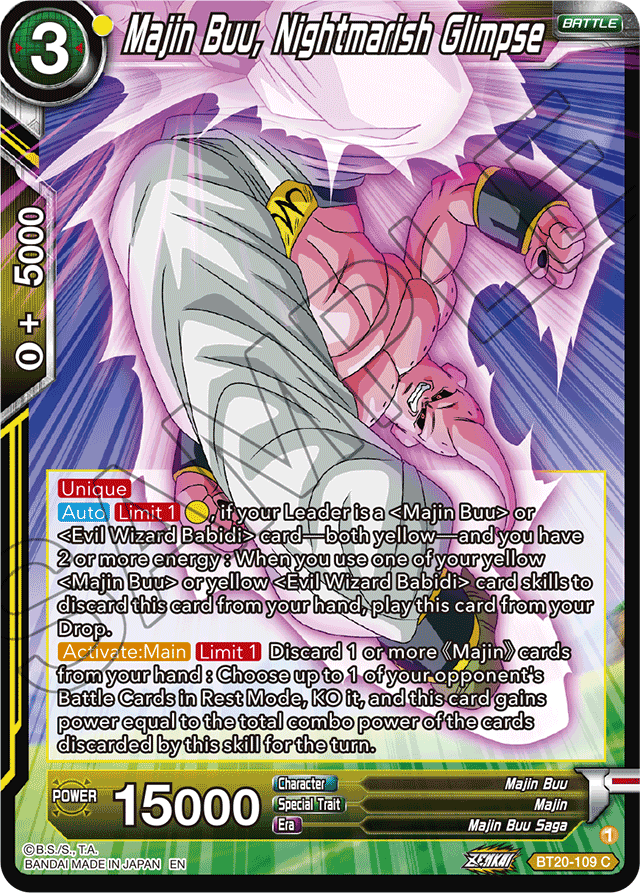 DBSCG-BT20-109 C Majin Buu, Nightmarish Glimpse