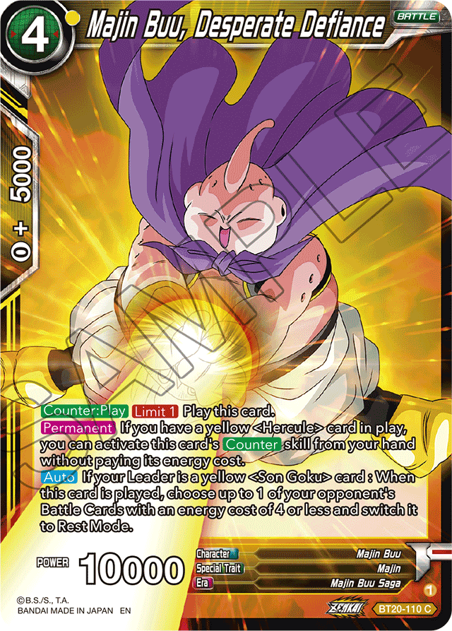 DBSCG-BT20-110 C Majin Buu, Desperate Defiance