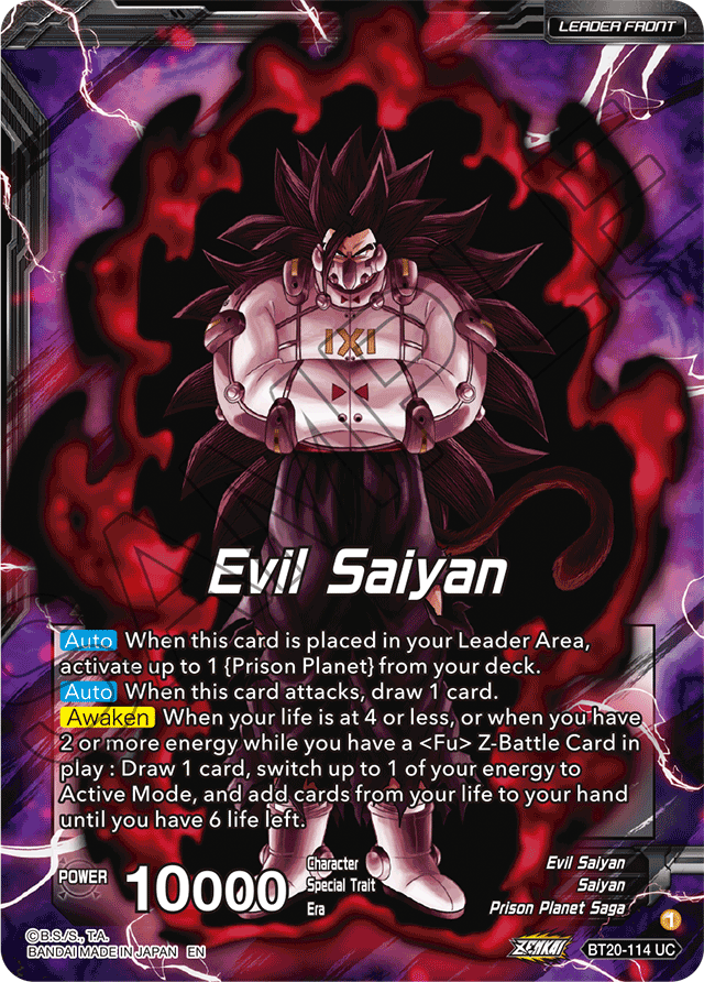 DBSCG-BT20-114 UC Evil Saiyan