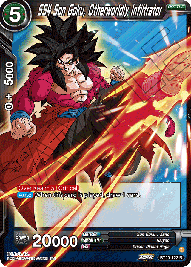 DBSCG-BT20-122 R SS4 Son Goku, Otherworldly Infiltrator