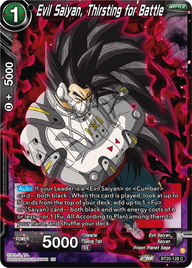 DBSCG-BT20-128 C Evil Saiyan, Thirsting for Battle