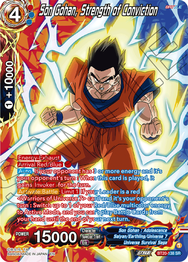 DBSCG-BT20C-138 SR Son Gohan, Strength of Conviction