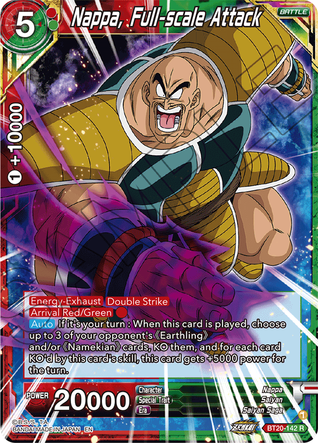 DBSCG-BT20-142 R Nappa, Full-scale Attack