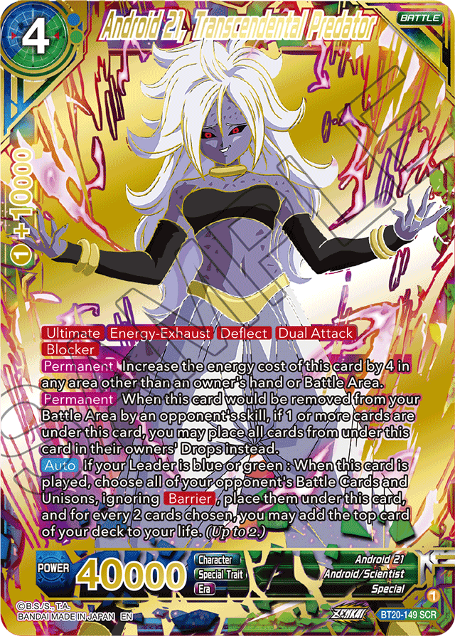 DBSCG-BT20-149 SCR Android 21, Transcendental Predator