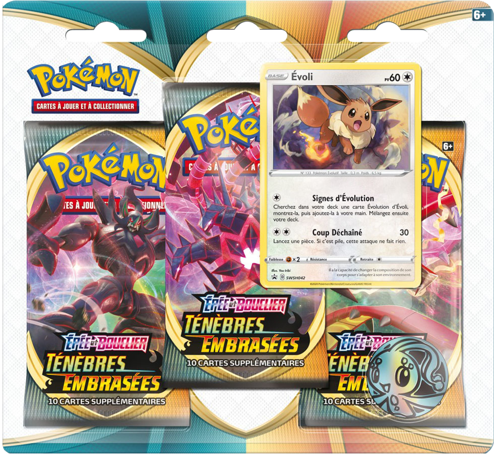 Pokémon TCG: Sword & Shield - Darkness Ablaze 3-Blister Set (Eevee)