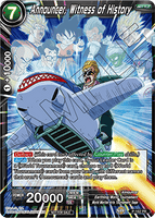 DBSCG P-162 PR Announcer, Witness of History (Power Booster: World Martial Arts Tournament)