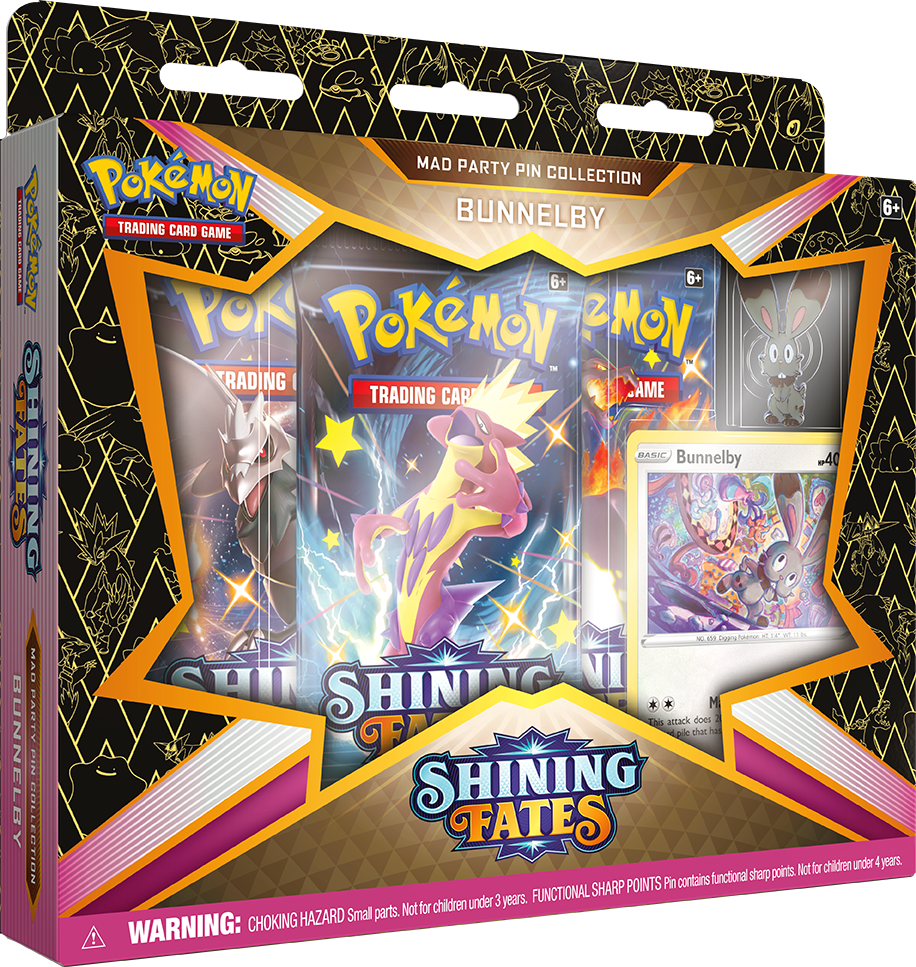 Pokémon TCG: Shining Fates - Bunnelby Mad Party Pin Collection