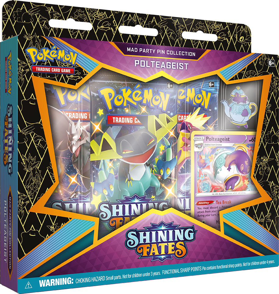 Pokémon TCG: Shining Fates - Polteageist Mad Party Pin Collection