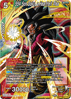 DBSCG-BT8-110 SR SS4 Son Goku, a Heartfelt Plea