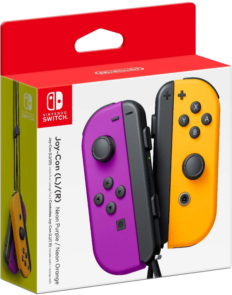 Nintendo Switch Joy-Cons - Neon Purple & Orange | Game